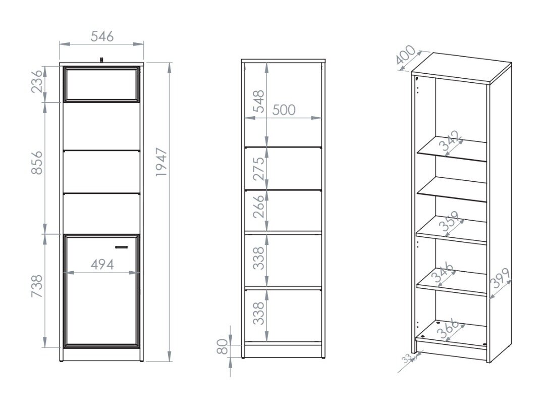 Boekenkast Avibale 101