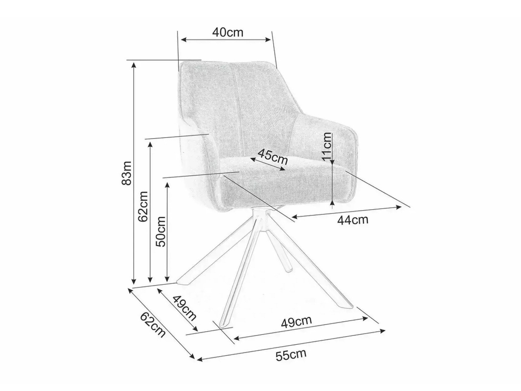 Stol Detroit 144 (Lys beige)