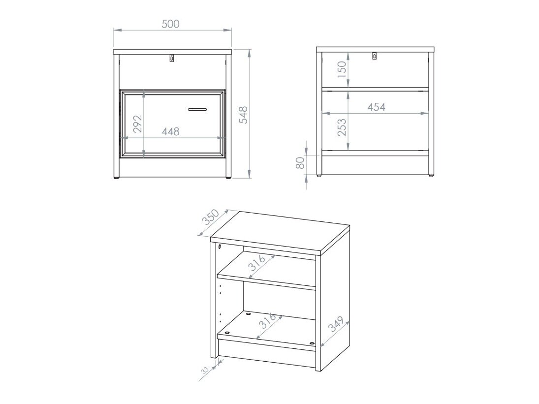 Table de chevet Avibale 106