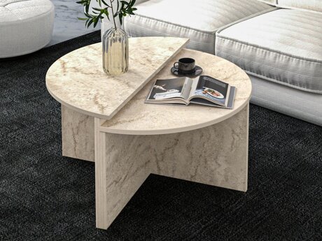 Dohányzóasztal szett Kailua 2581 (Világos Travertine)