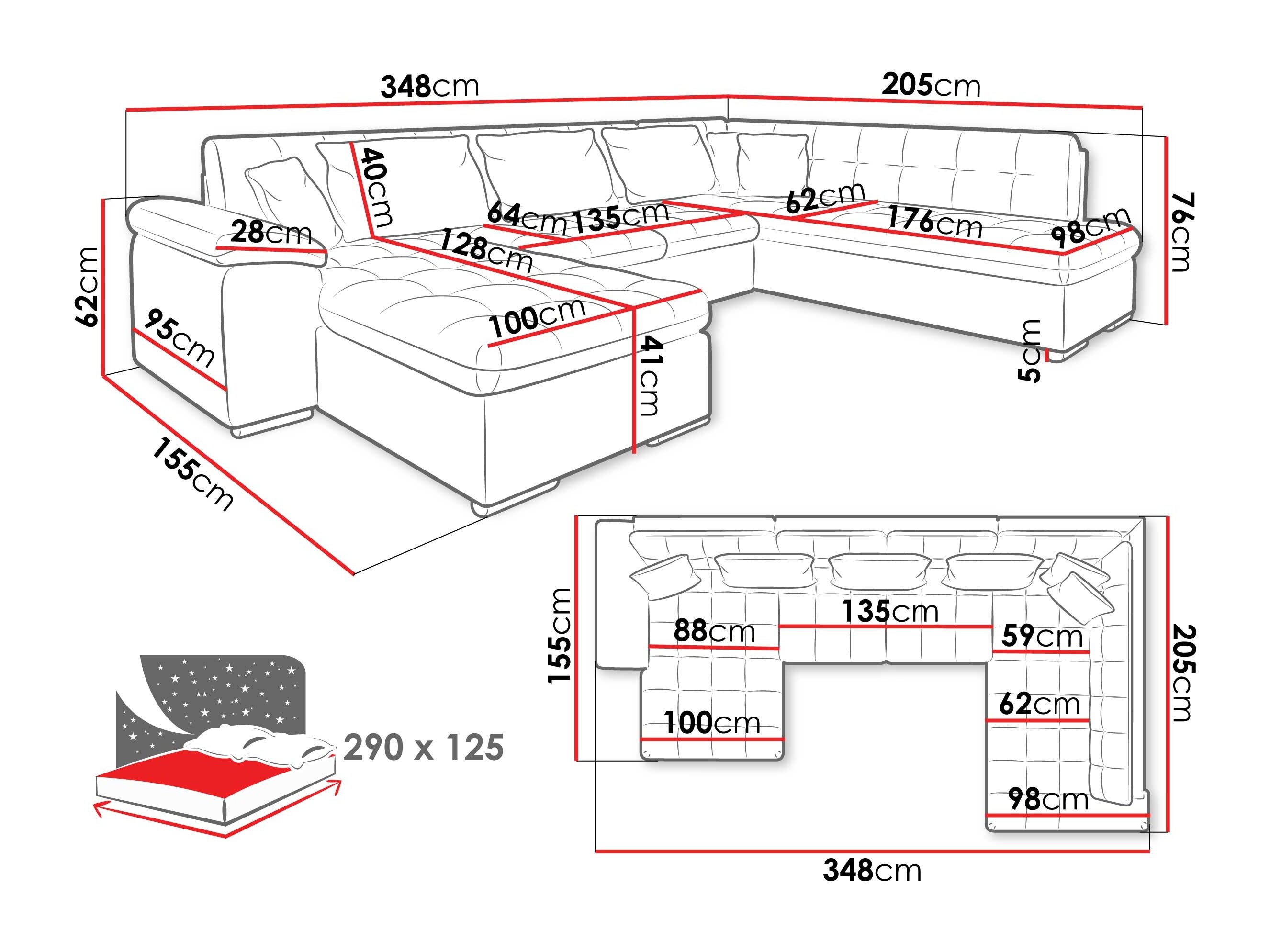 Hjørnesofa Comfivo 114 (Højre)