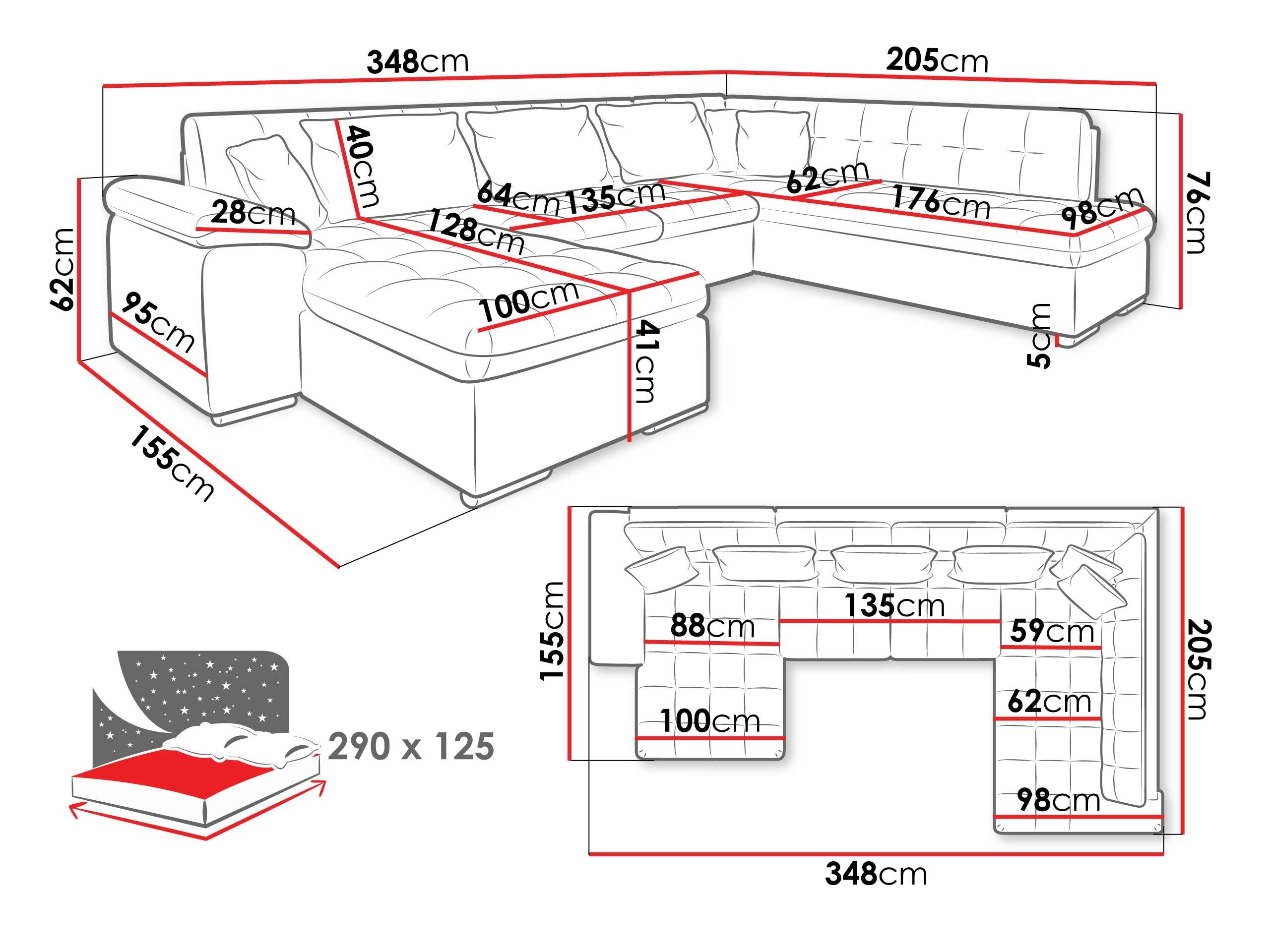 Hjørnesofa Comfivo Gemma (Højre)