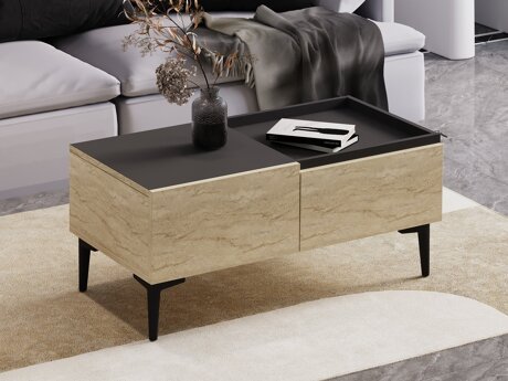 Dohányzóasztal Kailua 2586 (Világos Travertine + Antracit)