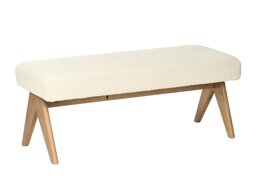 Tapecirana klupa Berwyn 2714 (Bijela + Tamno drvo)