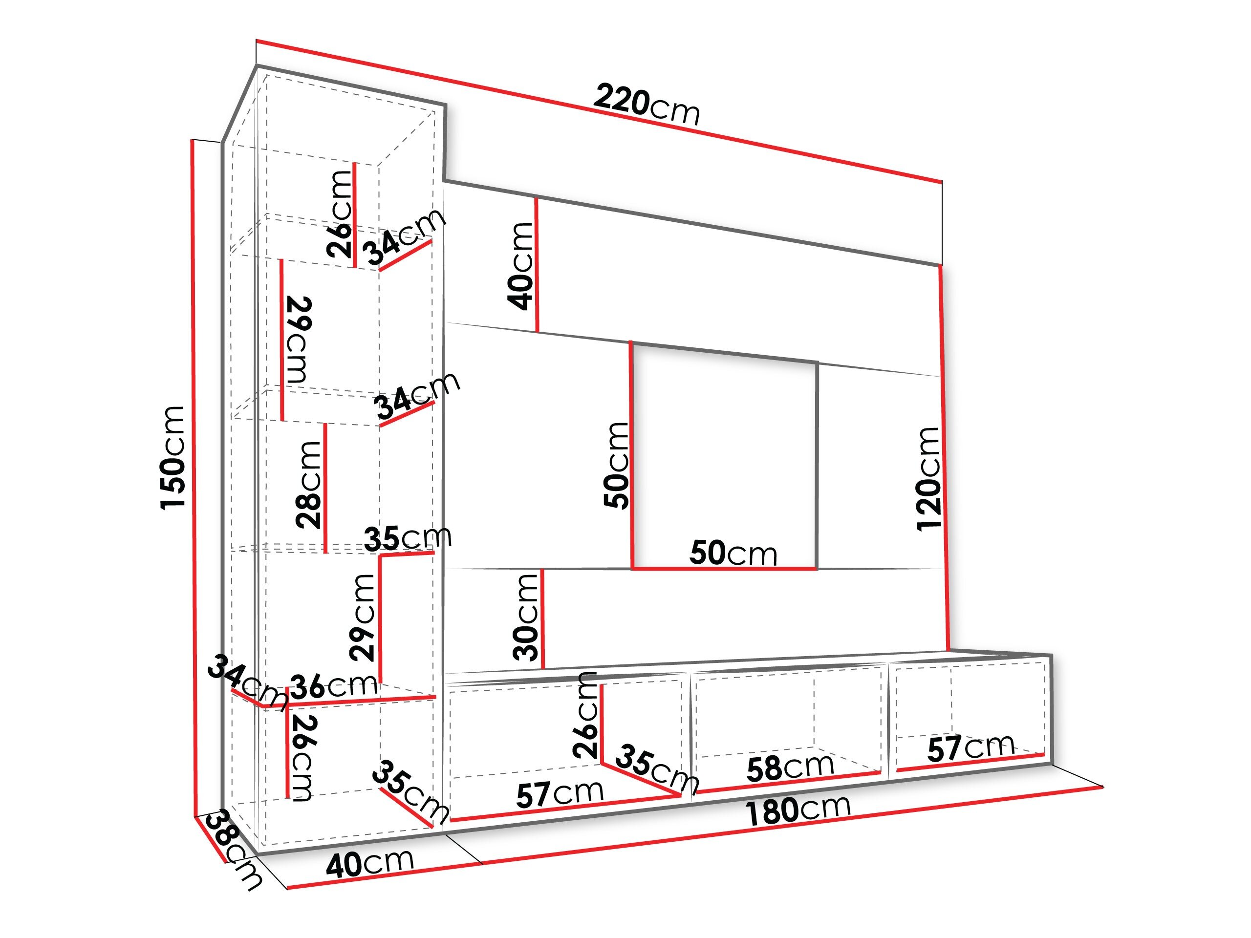 Woonkamerset Comfivo Salix VI (Beige + Eiken)