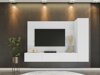 Woonkamerset Comfivo Salix VI (Wit + Wit marmer)