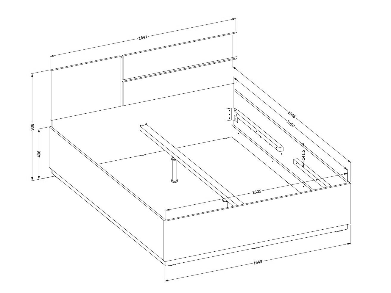 Seng Alfere 123 (Hvid)