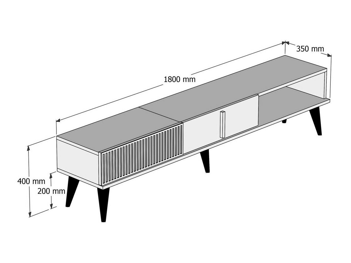 TV stol Mavbene 102 (Orah + Antracit)