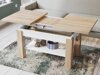 Transformeerbare salontafel Glendale 100 (Sonoma eik + Wit)