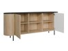 Dressoir Comfivo Livtena I (Zwart marmer + Zwart)