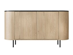 Dressoir Comfivo Livtena (Zwart marmer + Zwart)