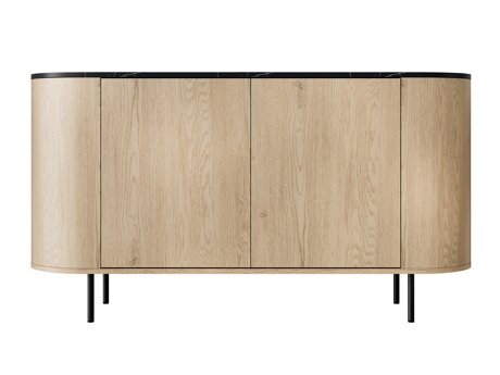Dressoir Comfivo Livtena (Zwart marmer + Zwart)