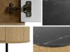 Dressoir Comfivo Livtena (Zwart marmer + Zwart)