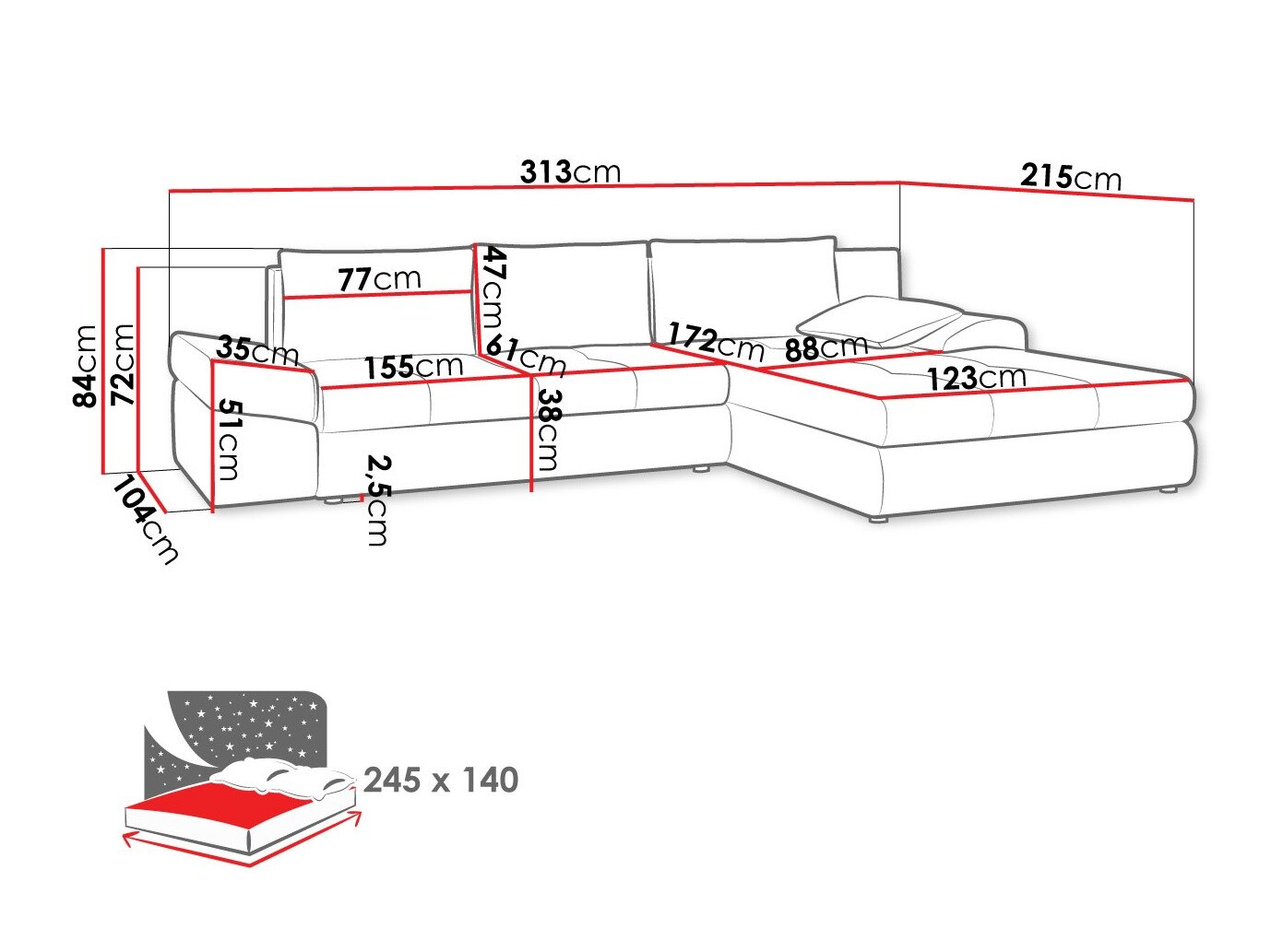 Hjørnesofa Memoria (Inari 91)