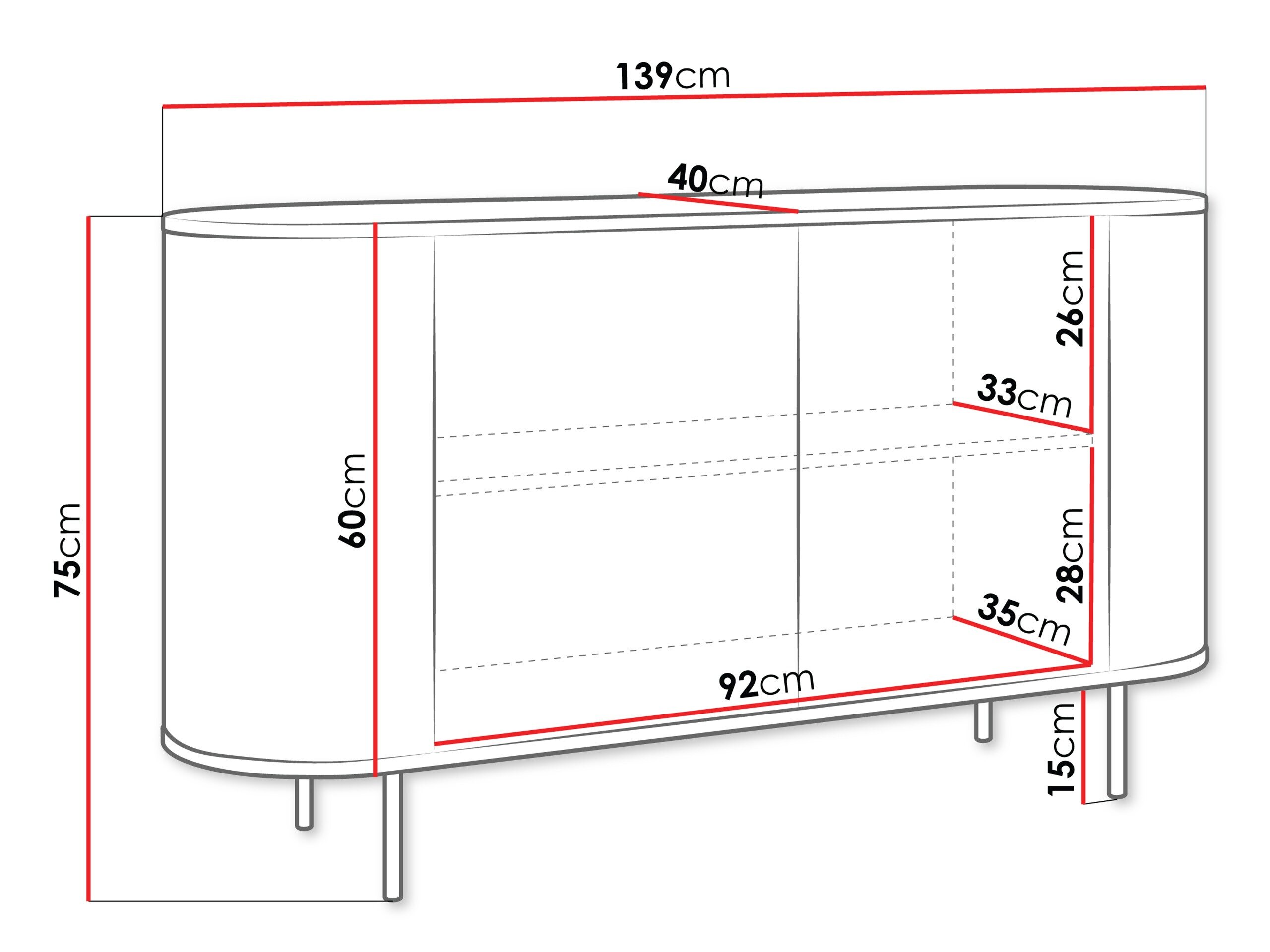 Skænk Comfivo Livtena (Hvid marmor + Gylden)