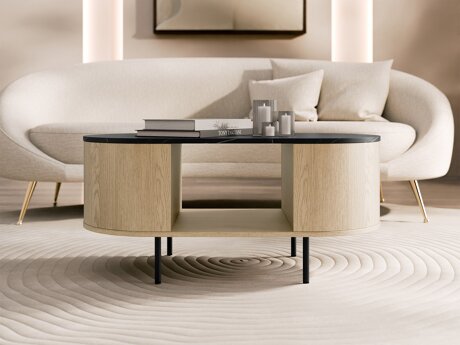 Sofabord Comfivo Livtena 104 (Sort marmor + Sort)