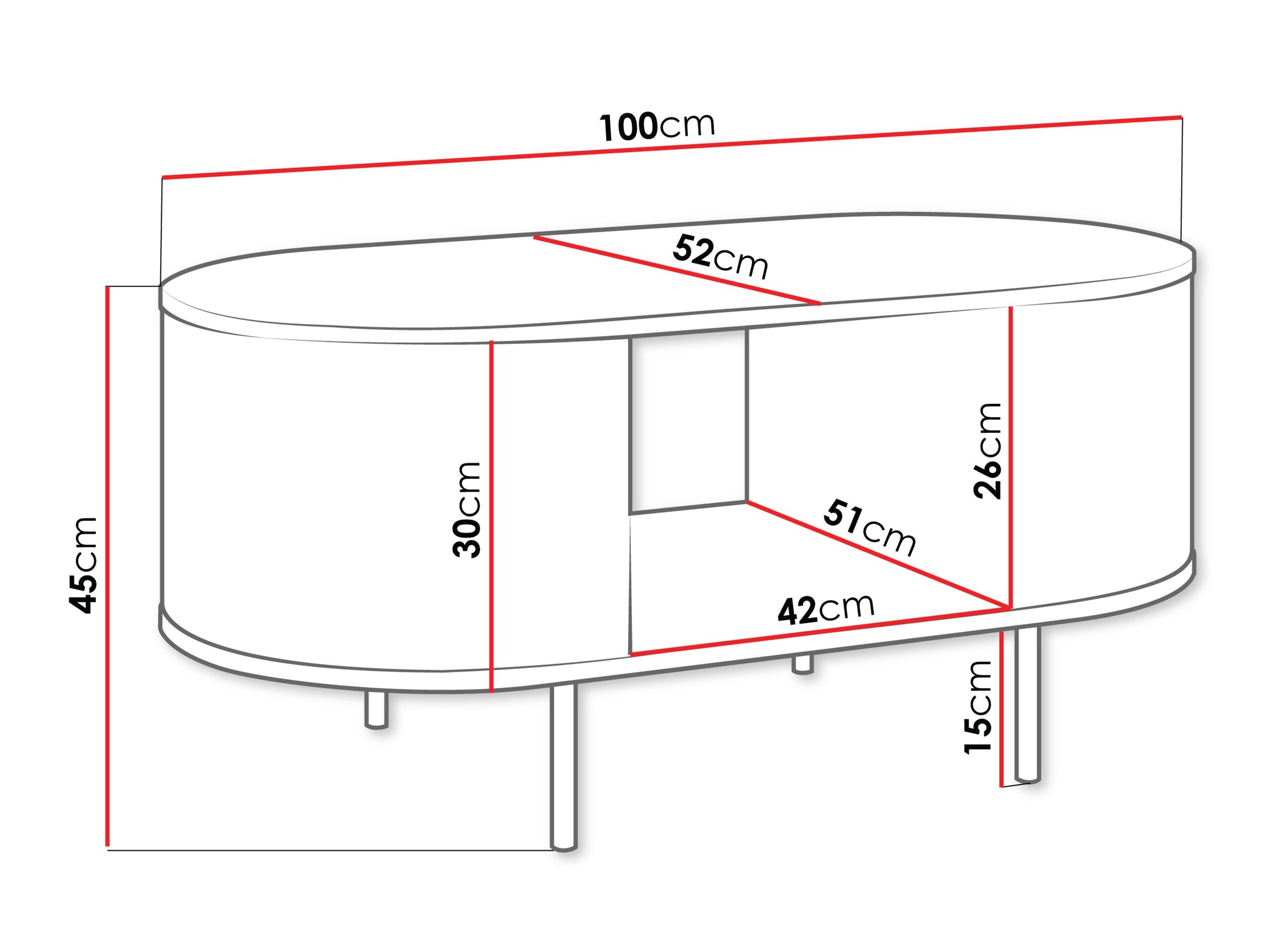 Sofabord Comfivo Livtena (Hvid marmor + Gylden)