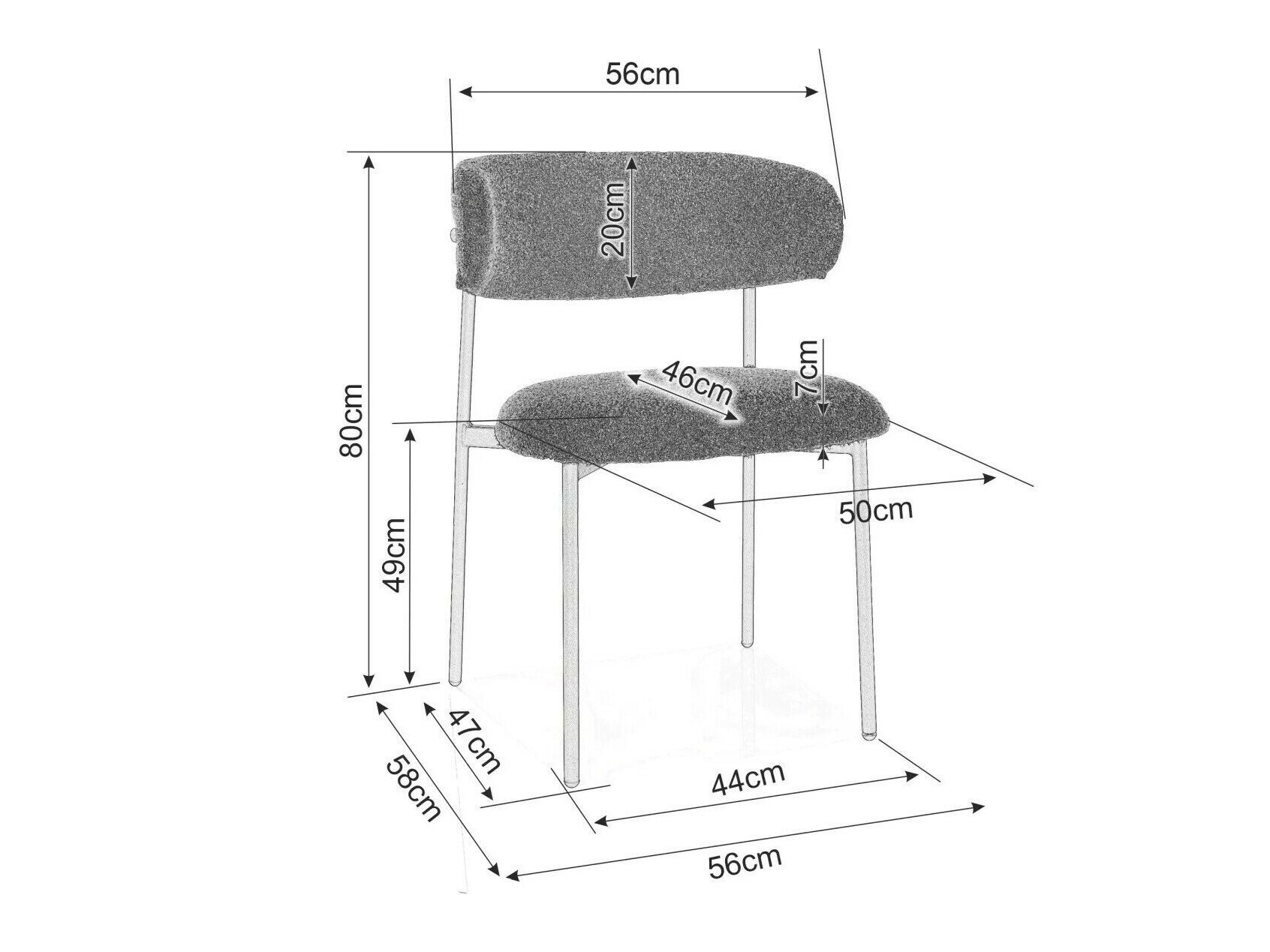 Stol Detroit 802 (Beige + Kashmir)