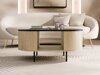 Table basse Comfivo Livtena (Marbre noir + Noir)