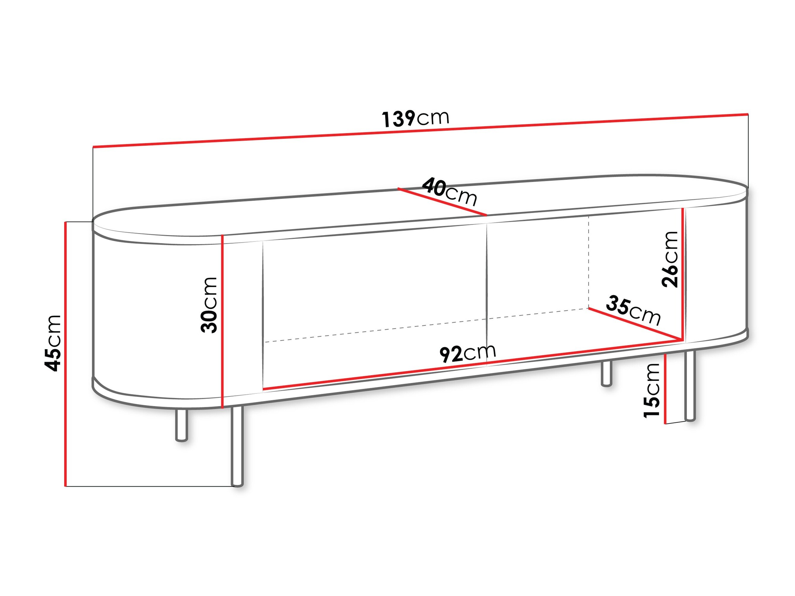 TV-bord Comfivo Livtena 102 (Sort marmor + Sort)