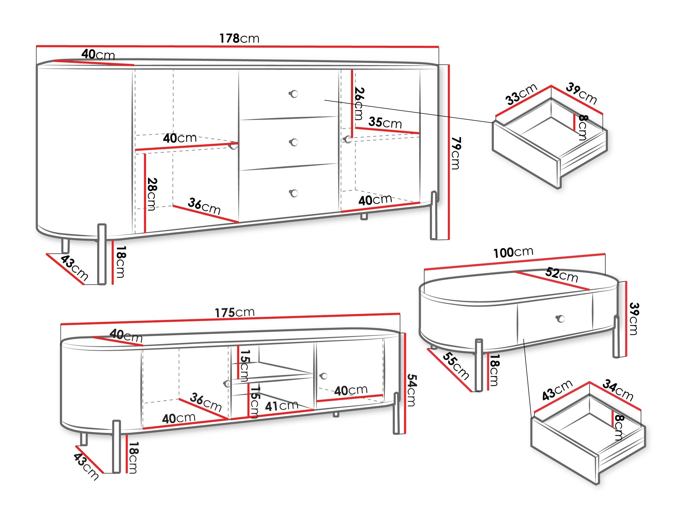 Stuemøbelsæt Comfivo Mirsoni I