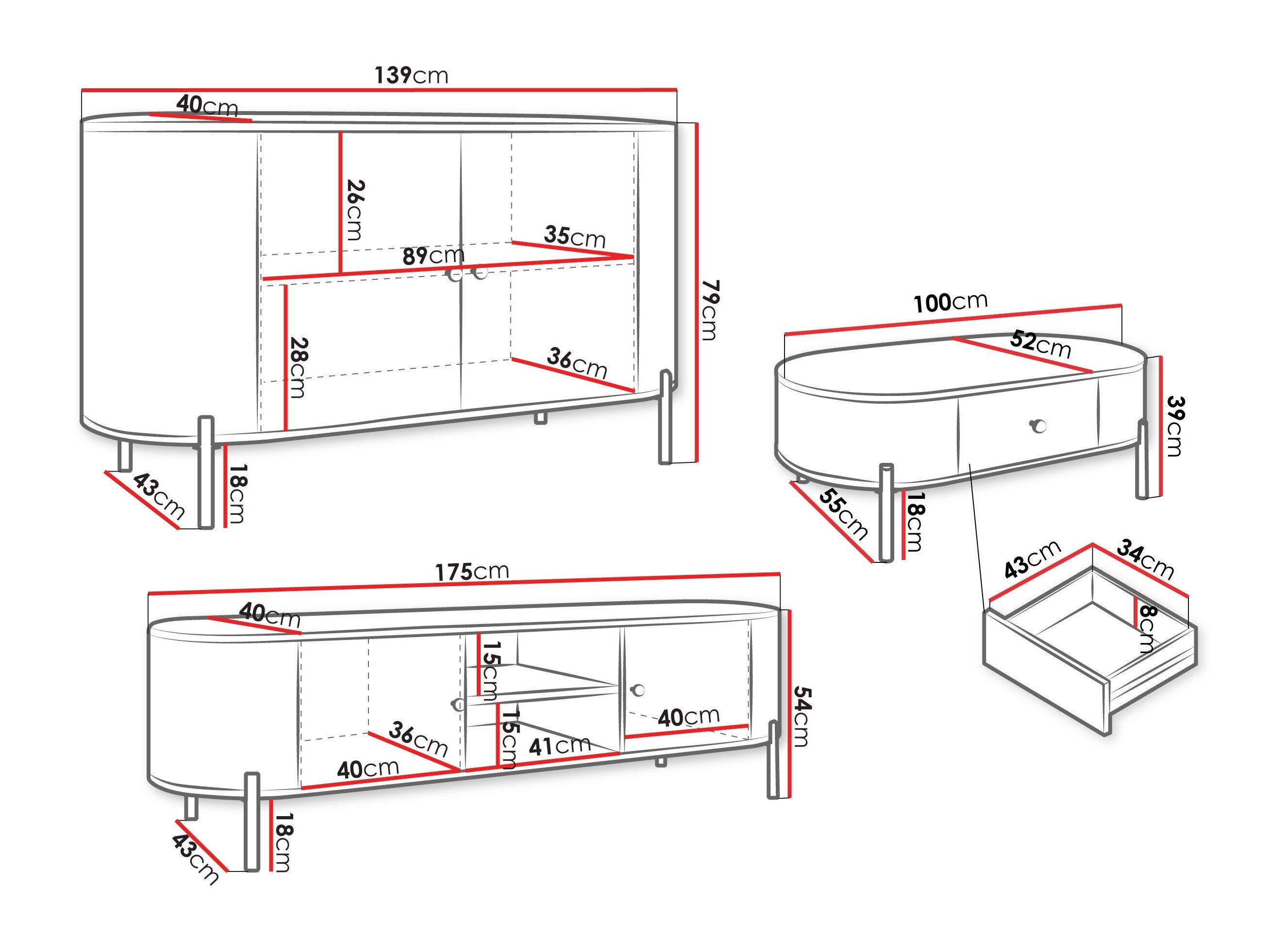 Stuemøbelsæt Comfivo Mirsoni II