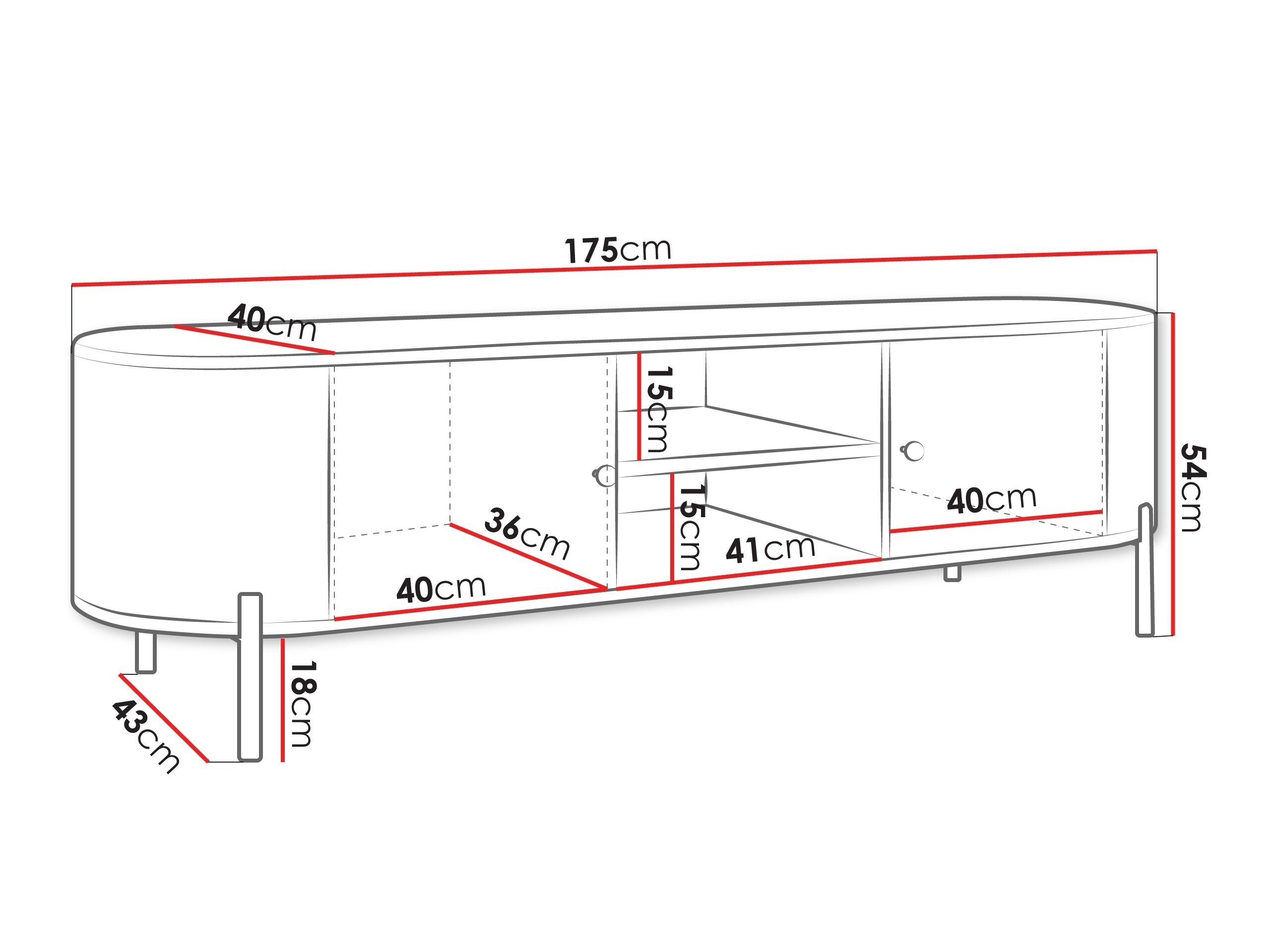 TV-bord Comfivo Mirsoni