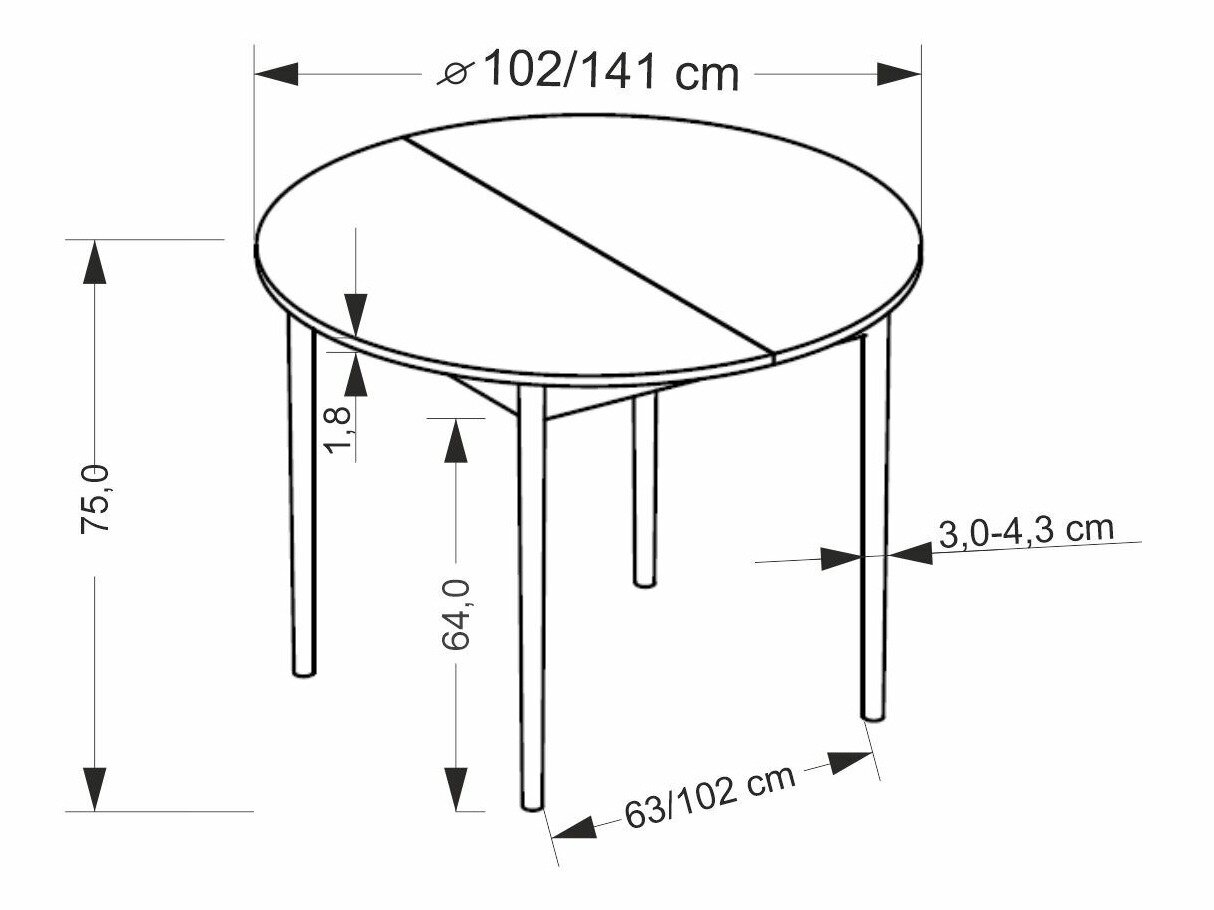 Bord Houston 1990 (Lyst træ + Kashmir)