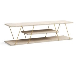 Mueble TV Kailua 365 (Travertino claro + Dorado)