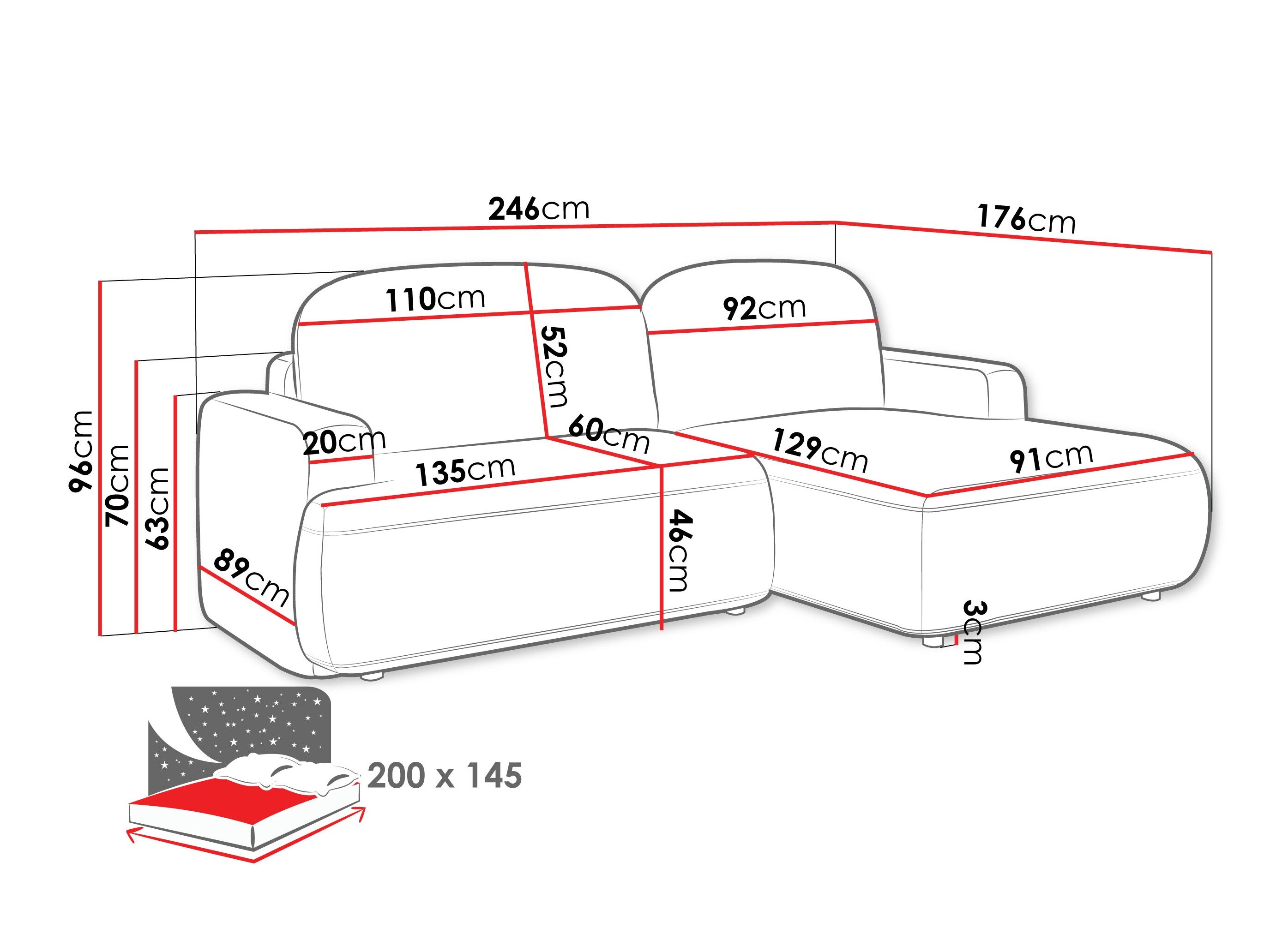 Hjørnesofa ComfiDream Marila (Perfect Harmony 02)
