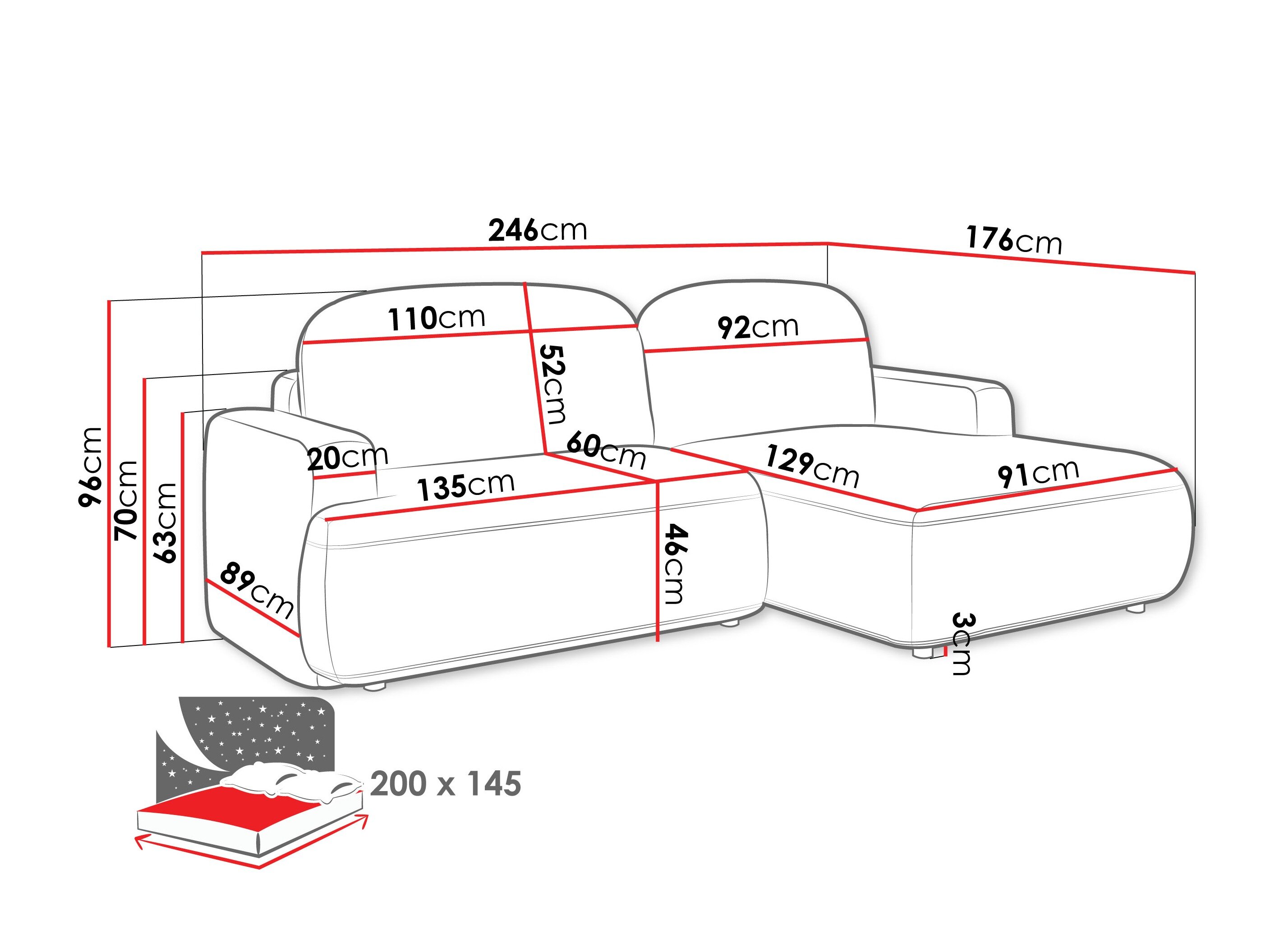 Hjørnesofa ComfiDream Marila (Perfect Harmony 39)
