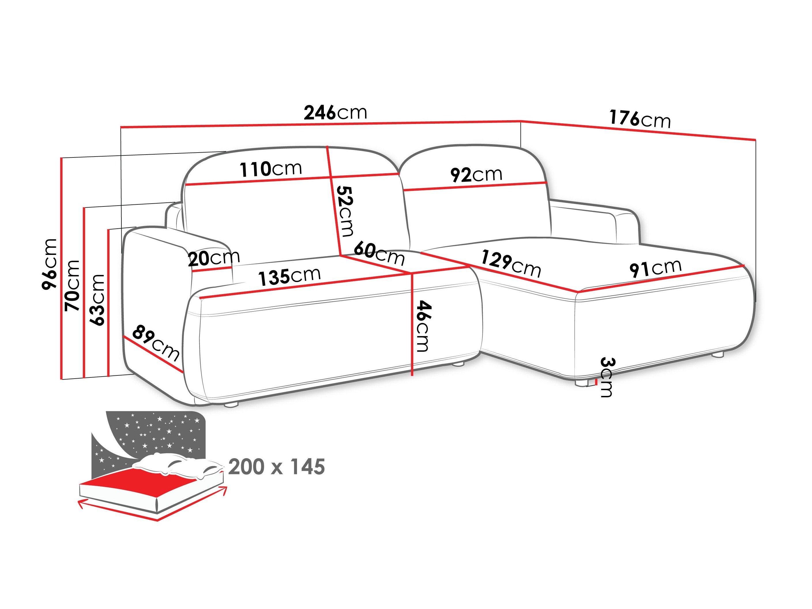Hjørnesofa ComfiDream Marila (Perfect Harmony 63)