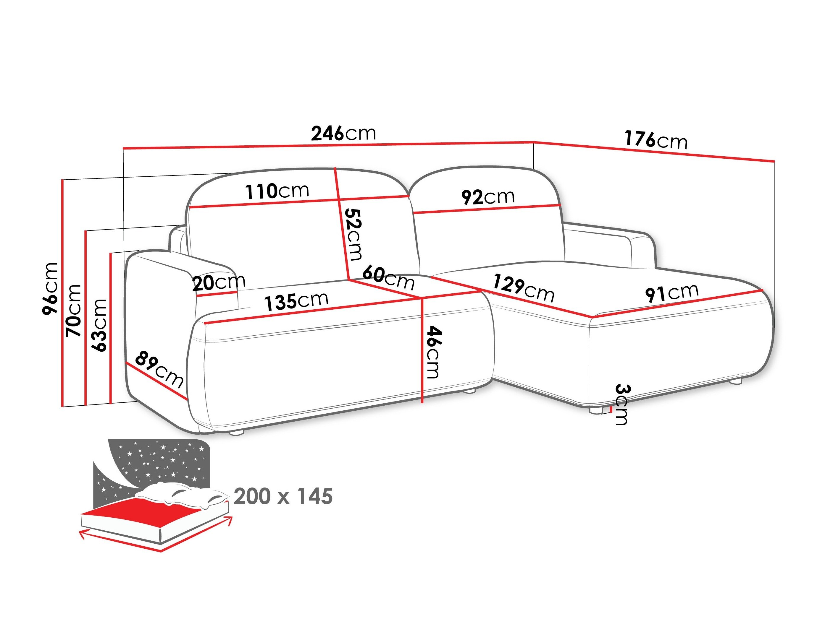 Hjørnesofa ComfiDream Marila (Perfect Harmony 77)
