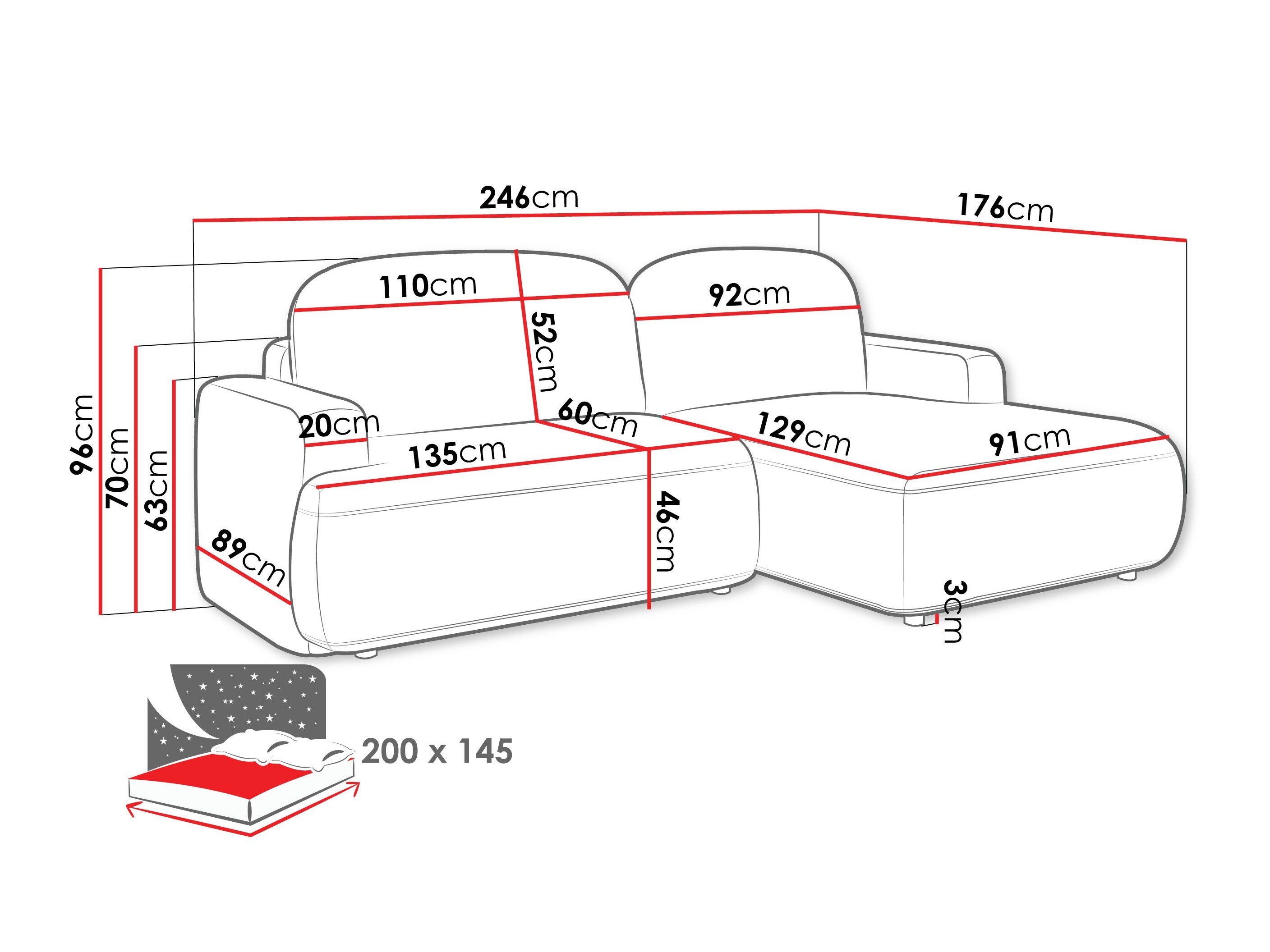 Hjørnesofa ComfiDream Marila (Perfect Harmony 82)