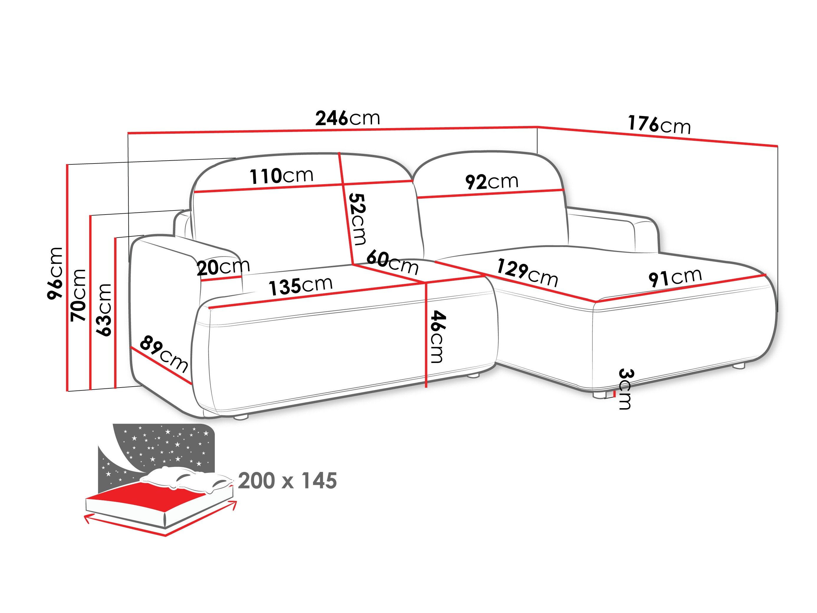 Hjørnesofa ComfiDream Marila (Perfect Harmony 82)