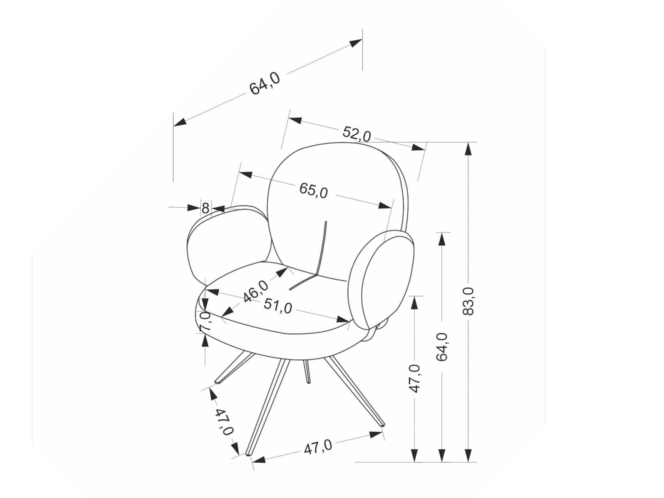 Stol Houston 1998 (Grå)
