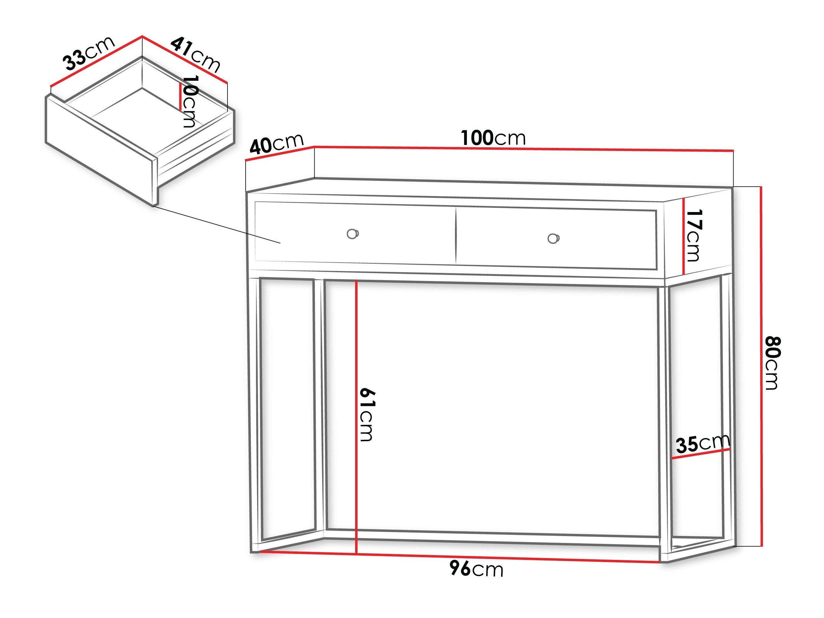 Konsolbord Comfivo Modestia (Hvid)