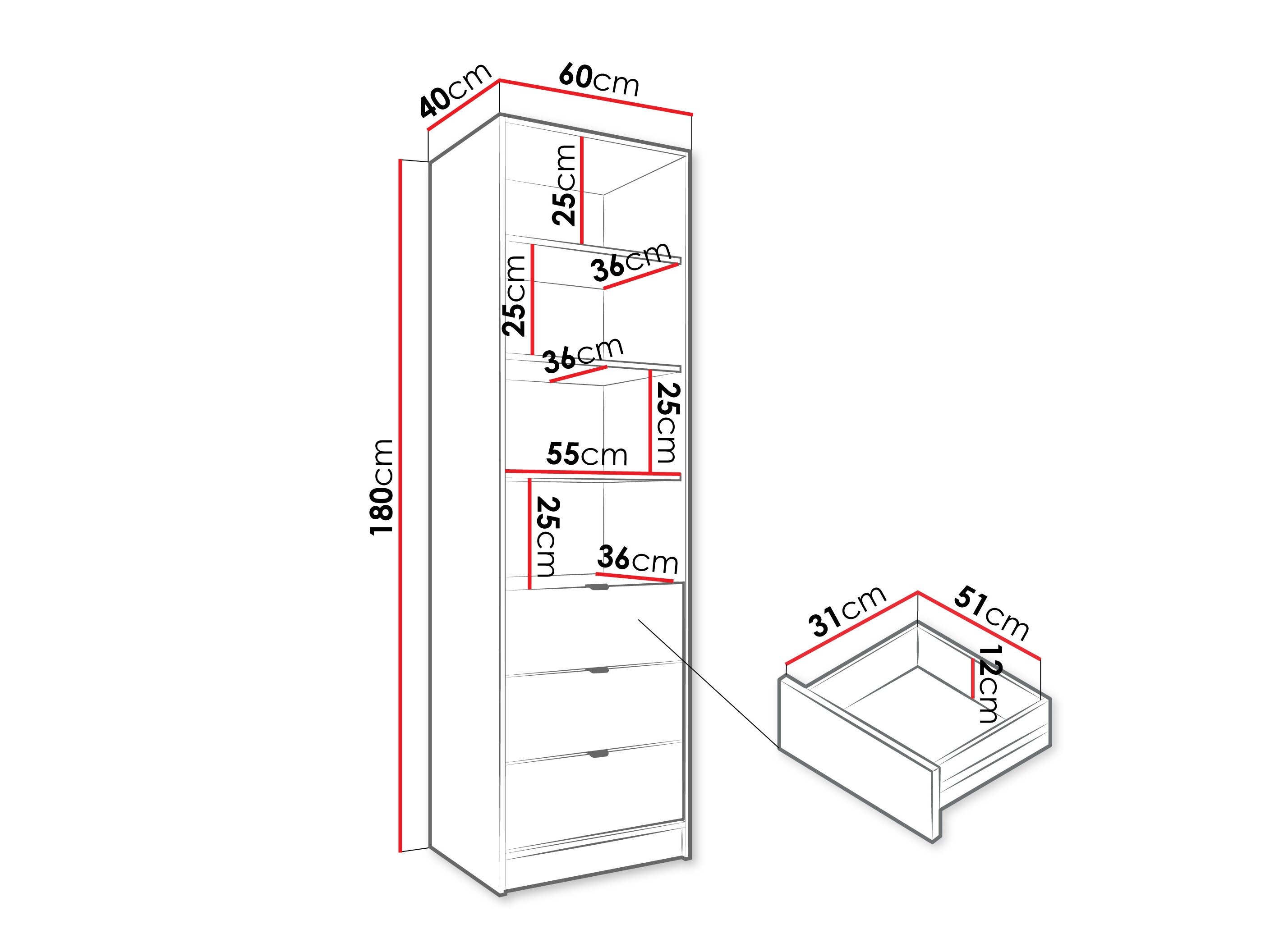 Reol Comfivo Papilio (Sort)