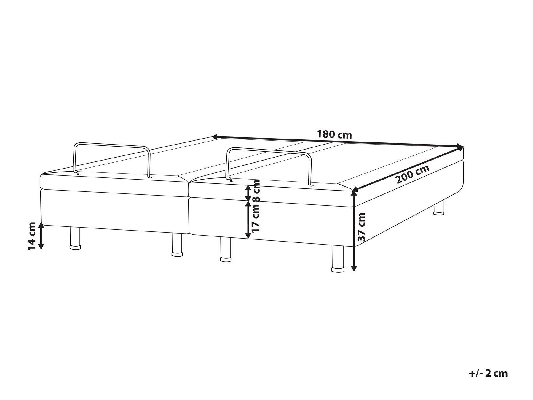 Krevet Berwyn 2750 (Tamno siva)
