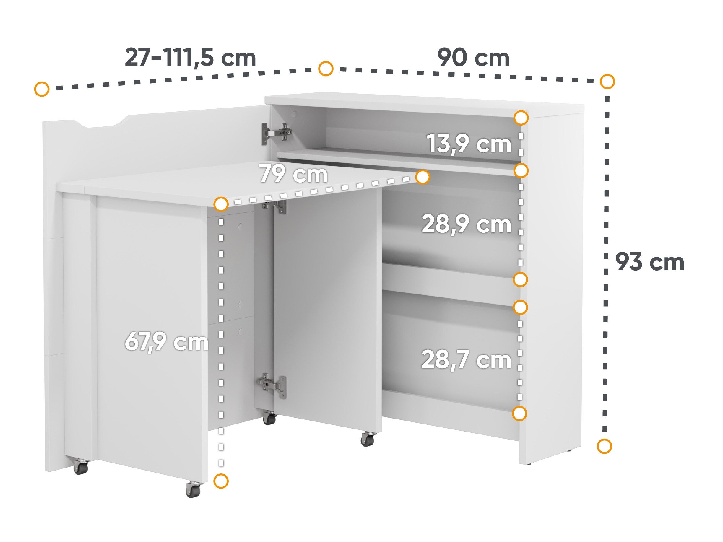 Hjørneskrivebord Concept Pro Lenart II (Kashmir)