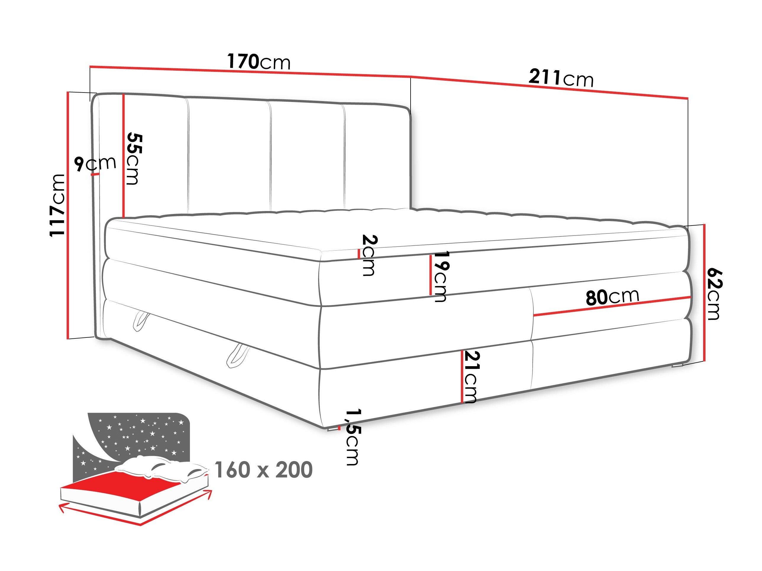 Kontinentalseng ComfiDream 205 (Onega 03)