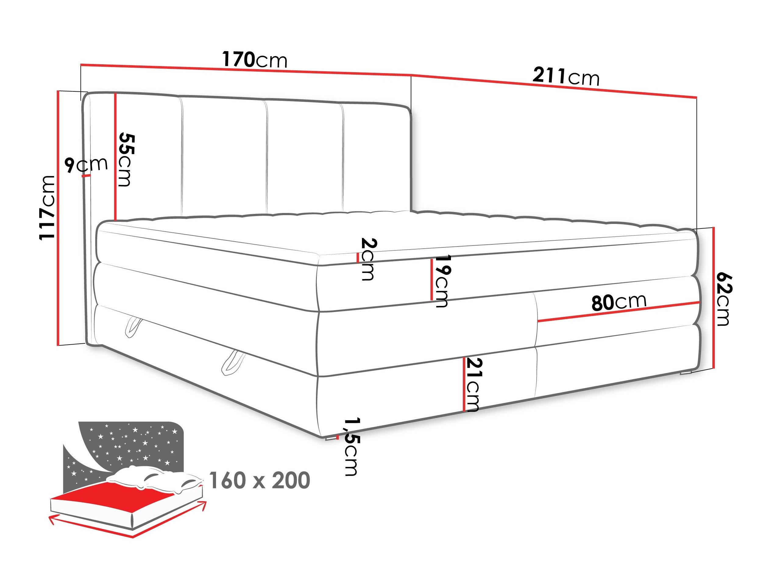 Kontinentalseng ComfiDream 205 (Onega 18)