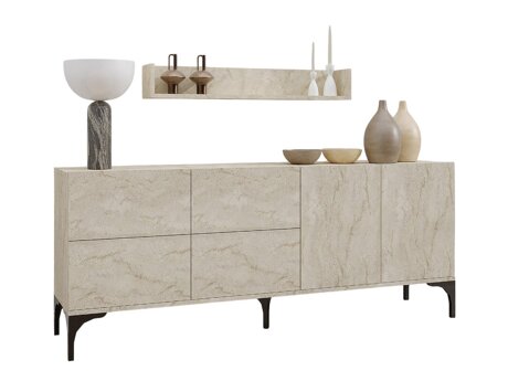 Szekrény Vestesu 140 (Világos Travertine)