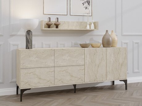Szekrény Vestesu 140 (Világos Travertine)