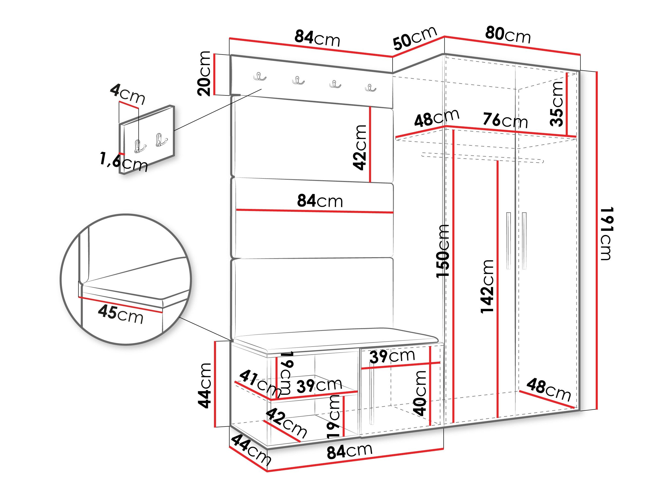Entrésæt Nitos I (Hvid)