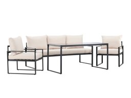 Buiten meubilair set Dallas 4733 (Zwart + Beige)