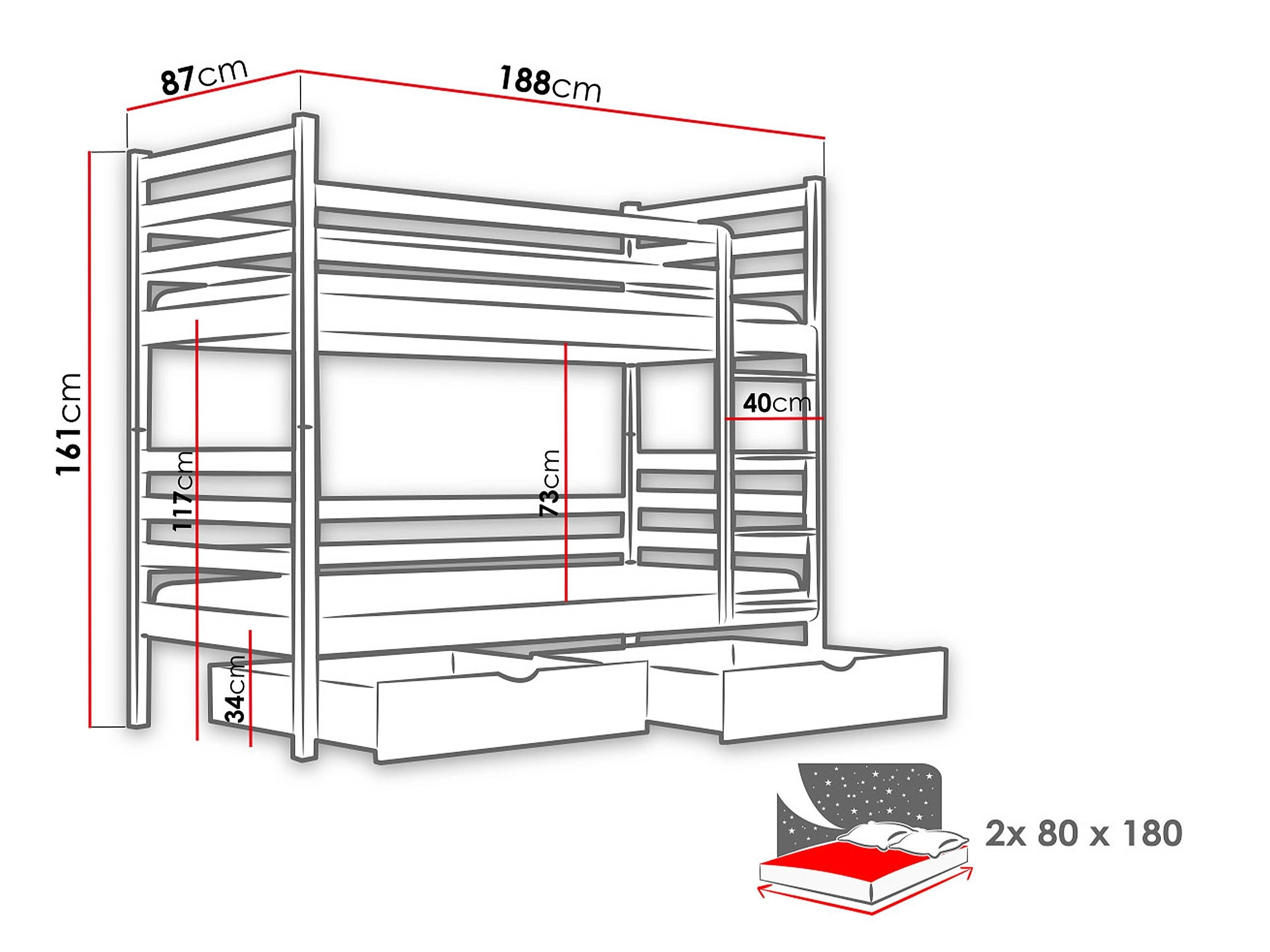 Køjeseng Vista 101 (Kashmir)