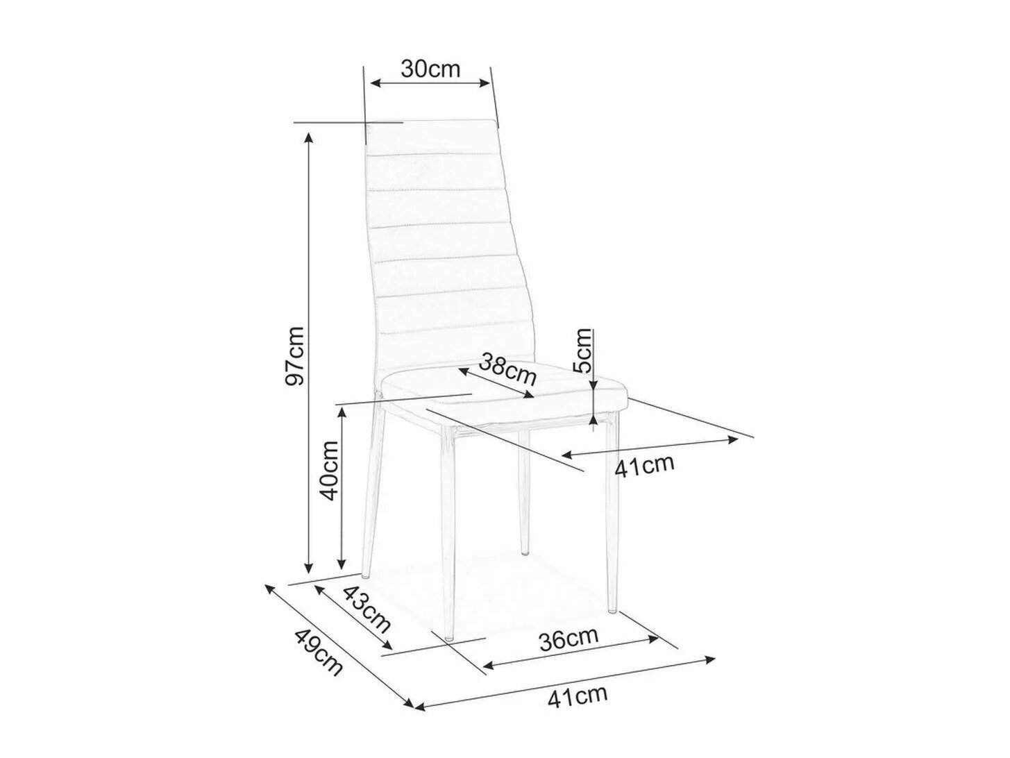 Stol Detroit 821 (Sort)