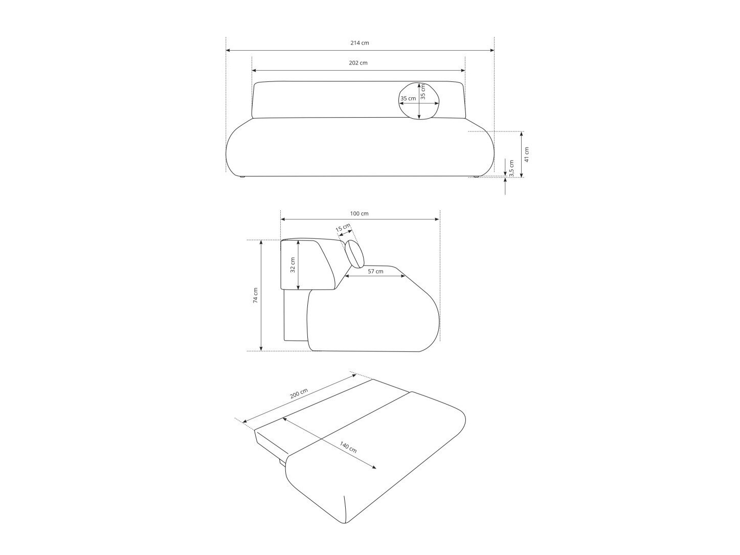Sovesofa Kingston 182 (Vinci 14)