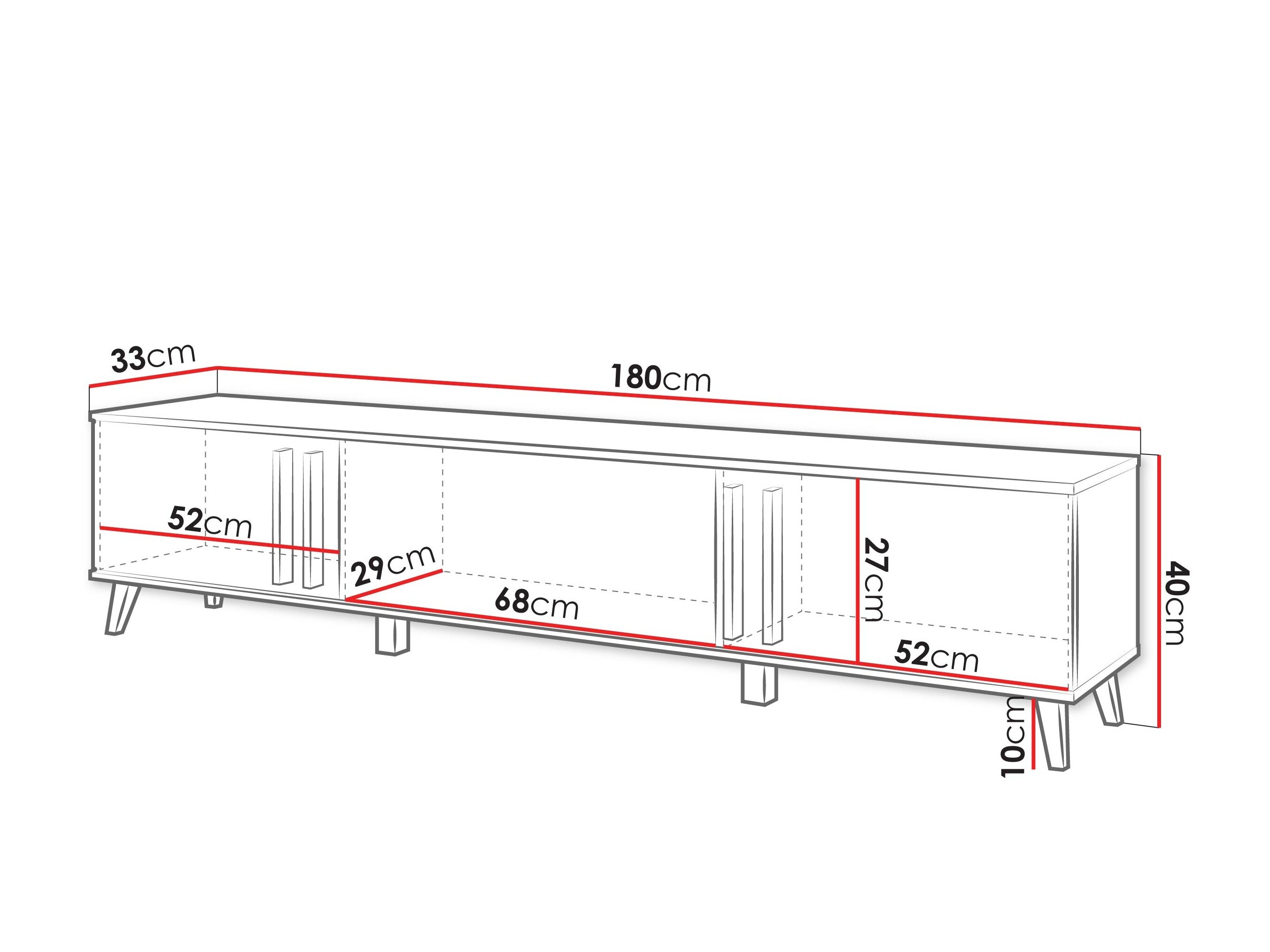 TV-bord Temora 101 (Grafit)